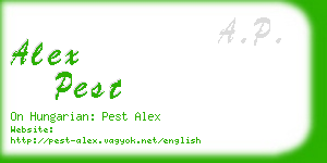 alex pest business card